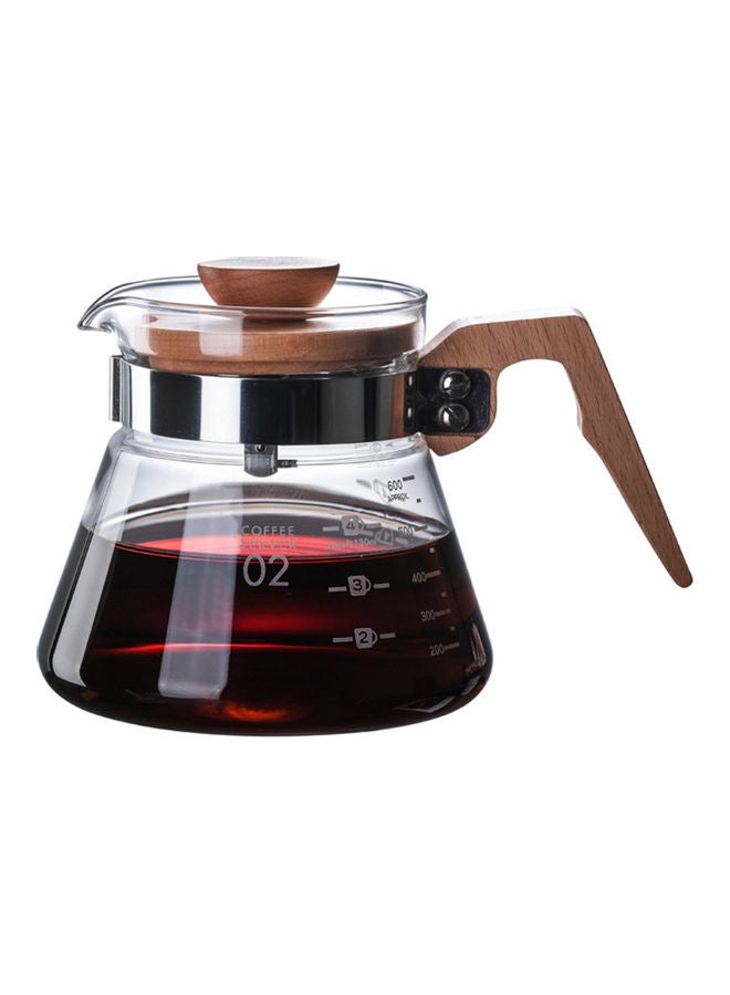 Coffee Server Clear/Brown/Black 17x14x17cm 