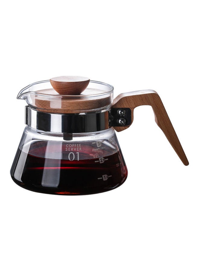 Coffee Server Clear/Brown/Black 17x14x17cm  - Image 1