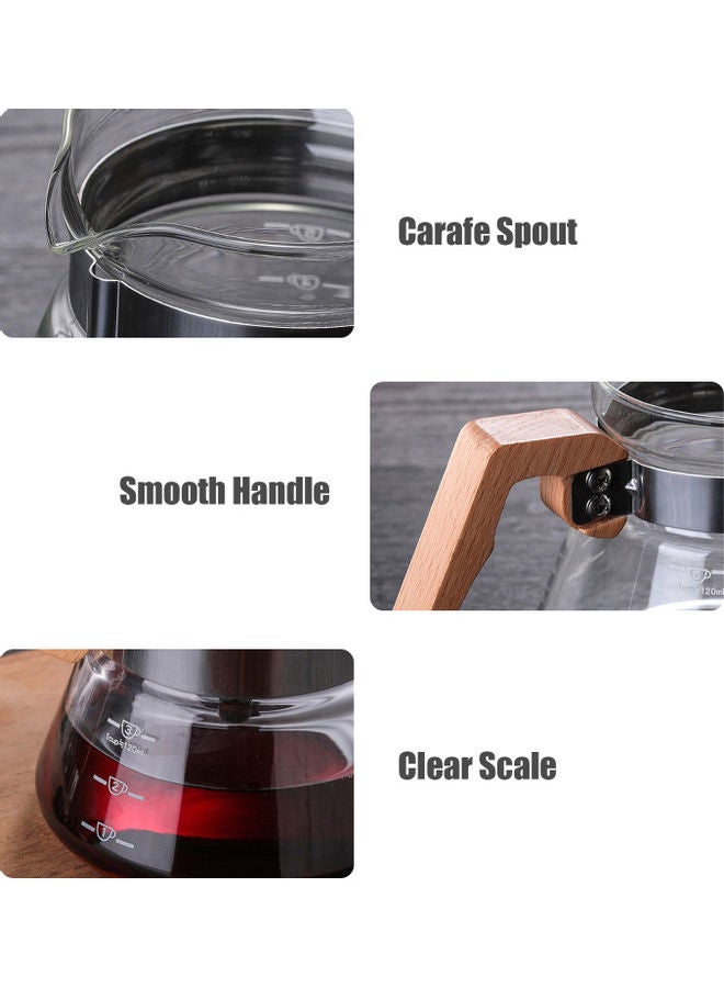 Coffee Server Clear/Brown/Black 17x14x17cm  - Image 2