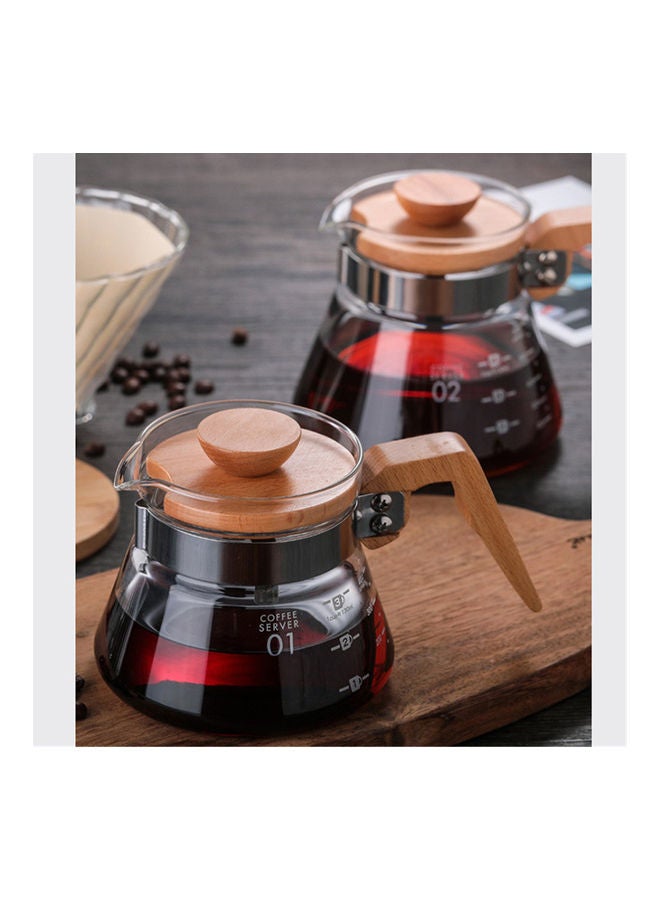 Coffee Server Clear/Brown/Black 17x14x17cm  - Image 3