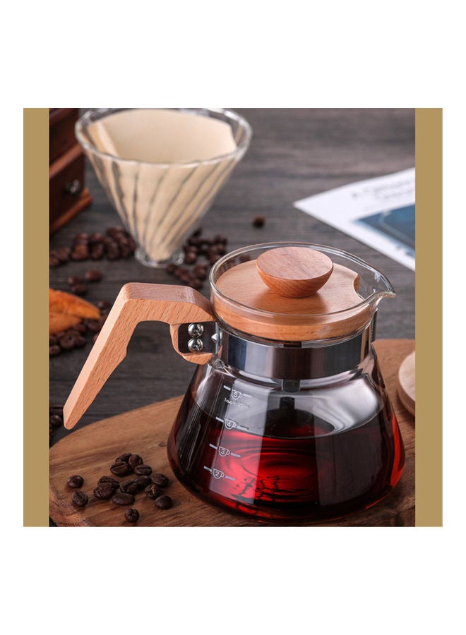 Coffee Server Clear/Brown/Black 17x14x17cm  - Image 5