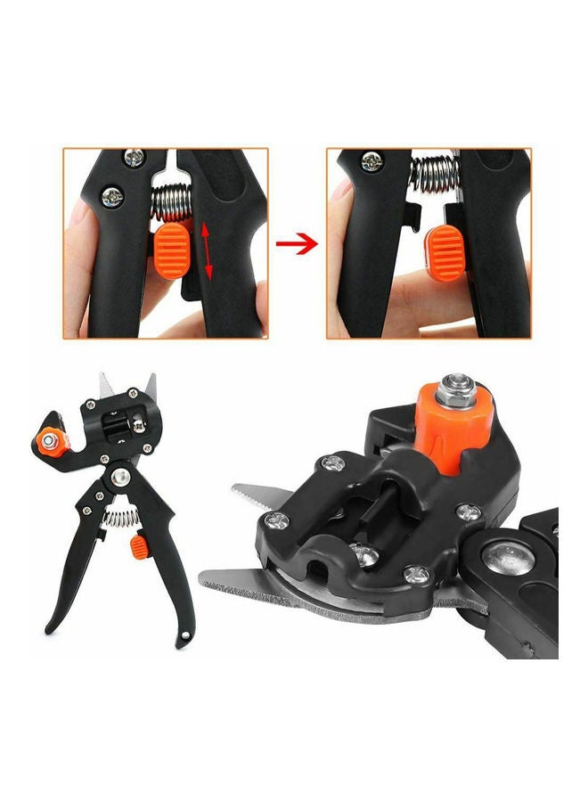 Generic - Garden Tree Nursery Grafting Pruning Pruner Shears Cutting Tool Kit With Film Tape Black/White/Yellow - Image 1