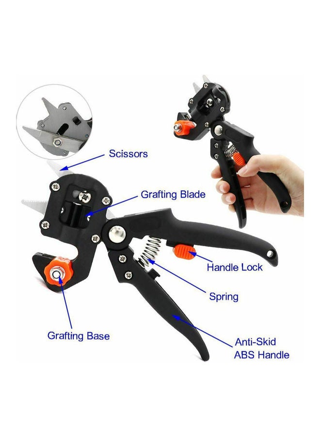 Generic - Garden Tree Nursery Grafting Pruning Pruner Shears Cutting Tool Kit With Film Tape Black/White/Yellow - Image 1