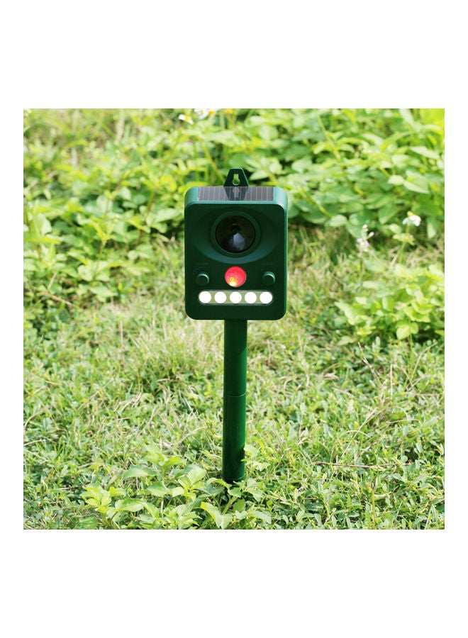 Ultrasonic Solar USB Charging Electronic Animal Repeller With Flashing LED Light Green 16.00x7.20x14.50cm - v1623564696/N48122906A_2