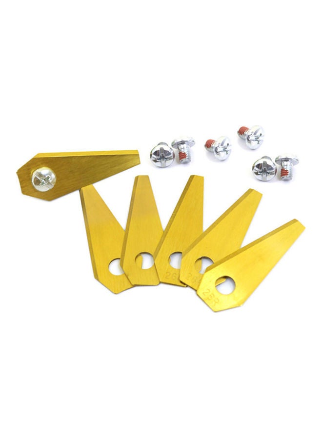 Generic 18-Piece Blades Stainless Steel And Screws Replacement For Robotic Mower Yellow 6x5x4cm  - Image 3