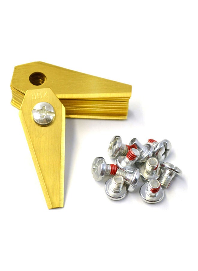 Generic 18-Piece Blades Stainless Steel And Screws Replacement For Robotic Mower Yellow 6x5x4cm  - Image 5
