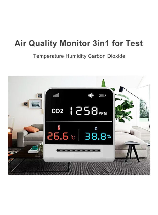 3-In-1 Carbon Dioxide Detector Silver/Grey/Black - Image 3