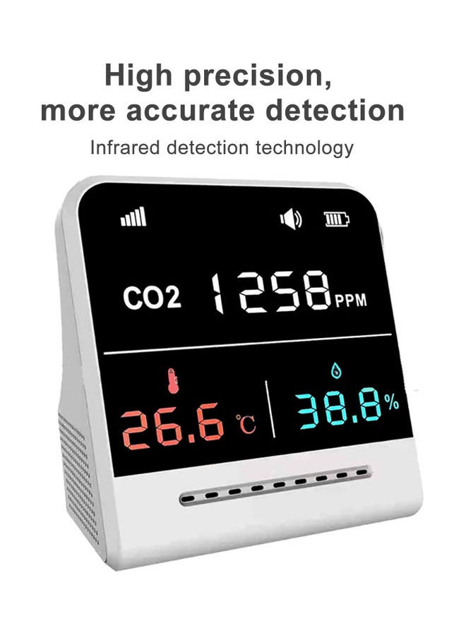 3-In-1 Carbon Dioxide Detector Silver/Grey/Black - Image 4