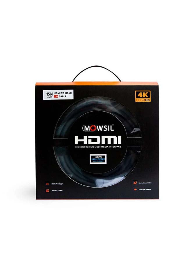MOWSIL High-Speed HDMI Male to HDMI for HDMI Devices 2.0V Black - Image 1