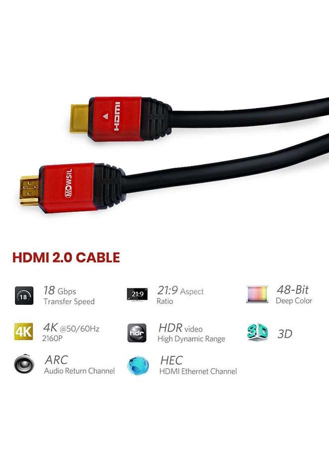 MOWSIL High-Speed HDMI Male to HDMI for HDMI Devices 2.0V Black - Image 4
