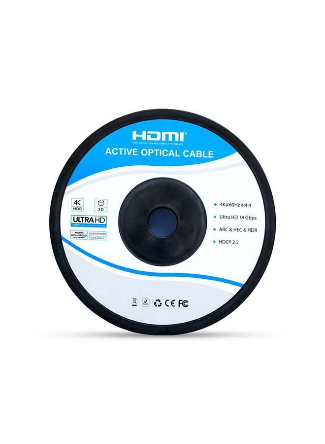 MOWSIL AOC Fibre HDMI to HDMI 2.0V 4K Cable Black - Image 2