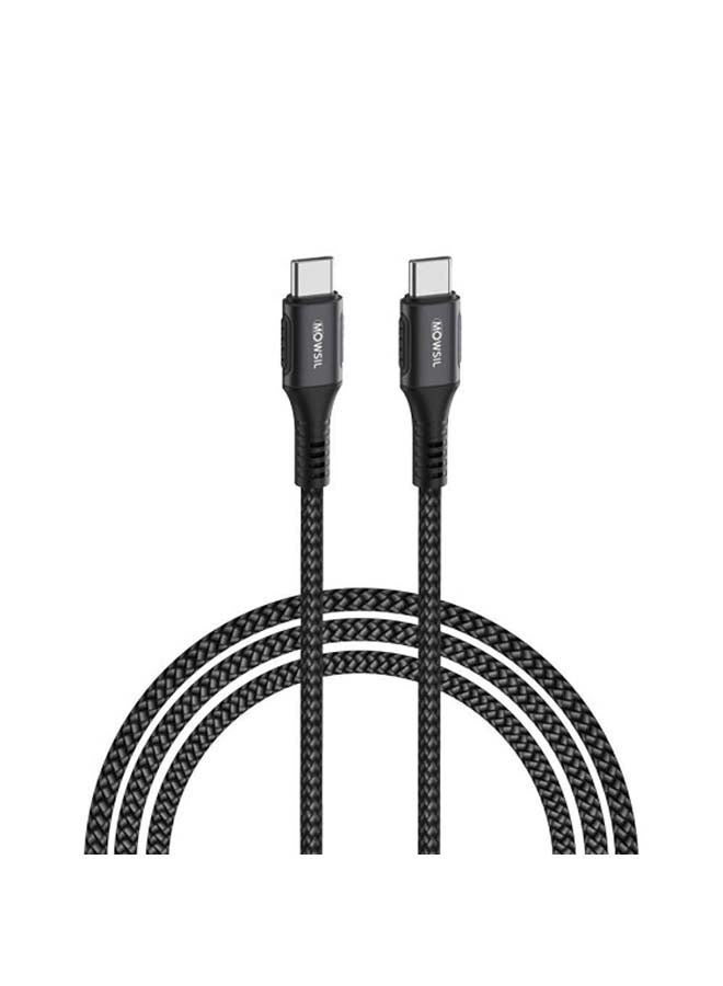 MOWSIL 100W Fast Charging Data Transferring USB C to USB C PD Cable Black - Image 2