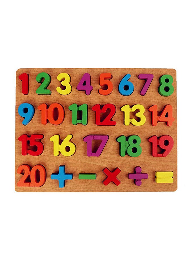 Set Of 4 Wooden Numbers And Letters Baby Jigsaw Puzzle 30x22.5cm Multicolour - Image 2