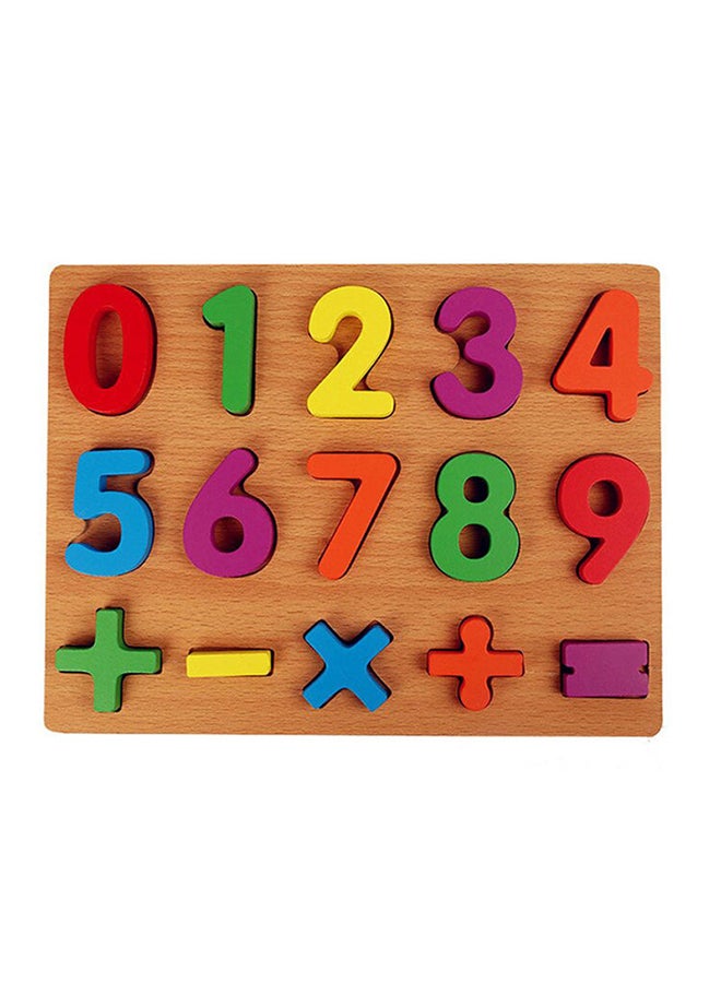 Set Of 4 Wooden Numbers And Letters Baby Jigsaw Puzzle 30x22.5cm Multicolour - Image 4
