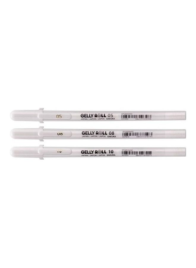 Pack Of 3 Gelly Roll Pens White - v1623565906/N48124911A_3