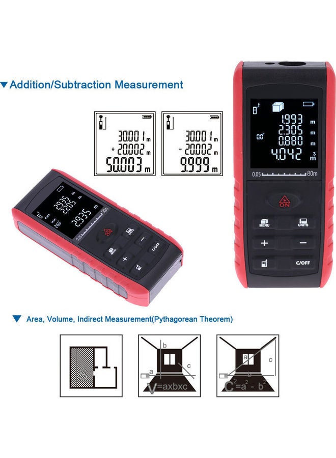 Generic - 80m Portable Handheld Digital Laser Distance Meter - Image 1