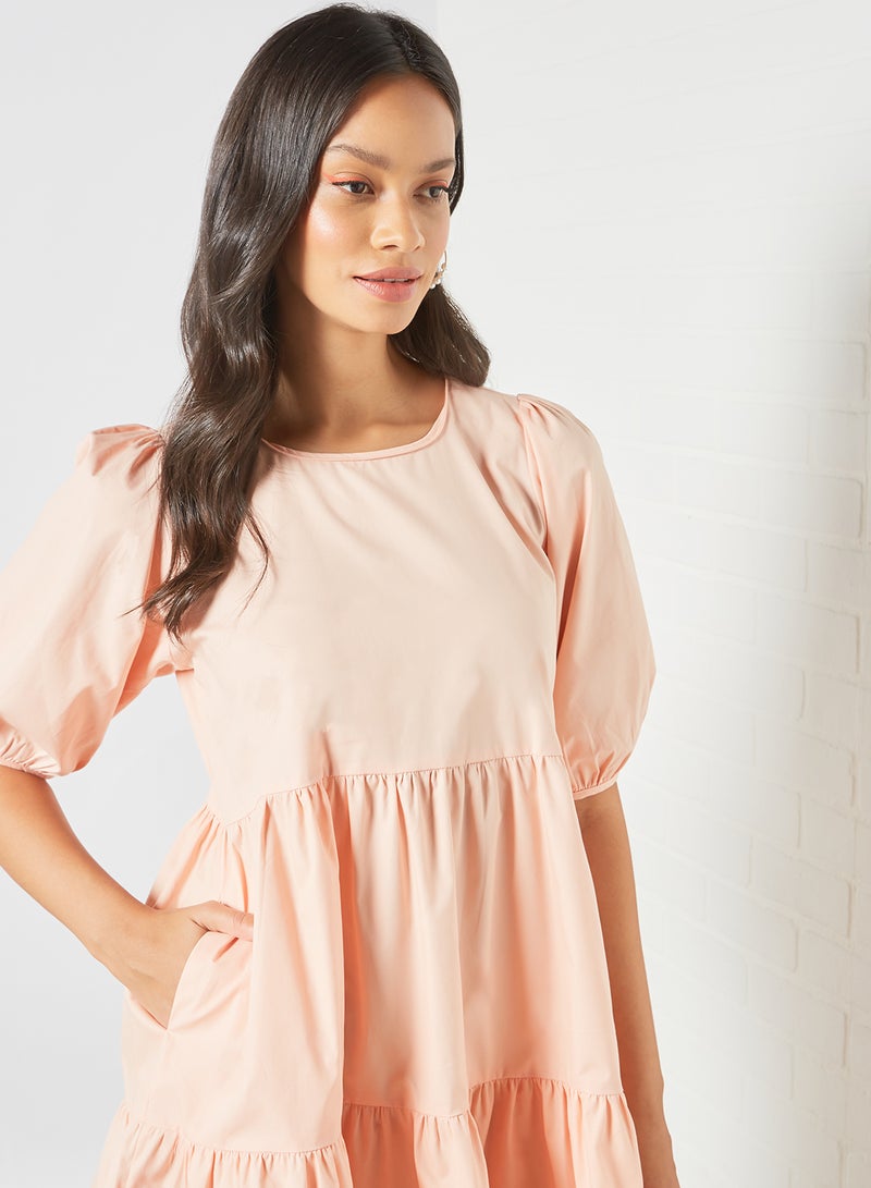 Charlie Holiday. - Tiered Mini Dress Pink - Image 1