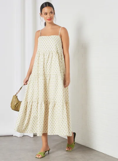 Charlie Holiday. Polka Dot Print Dress White