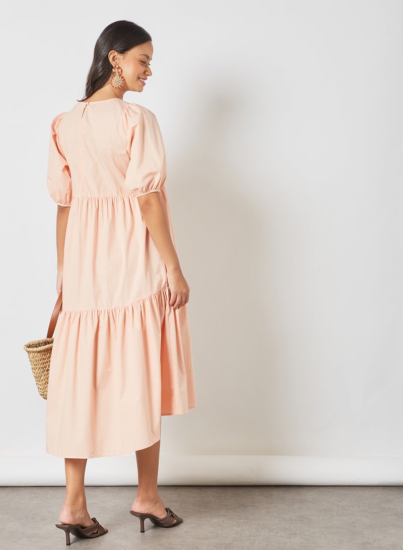 Tiered Midi Dress Pink - v1623566263/N46618807V_2