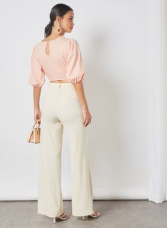 Charlie Holiday. Front Tie Crop Top Pink  - Image 2