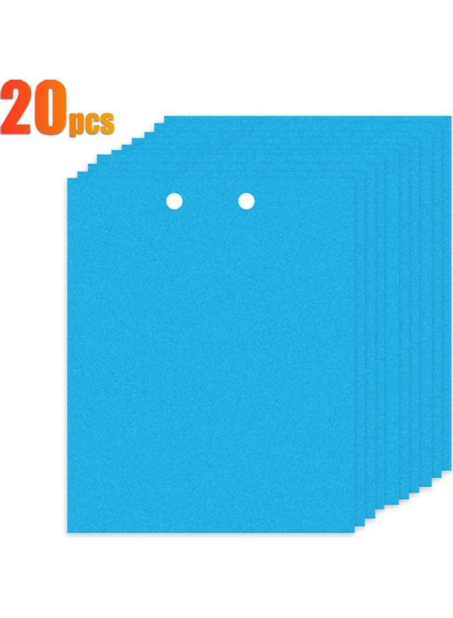 Generic 20-Piece Sticky Traps For Flying Plant Insect Fungus Blue 25.20x0.70x20.20cm  - Image 2