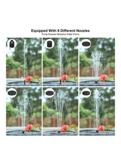 Decdeal 3.8W 190MM Diameter Solar Powered Energy Water Pump With Auto Color Changing Light Black 21.00x6.00x20.00cm  - Image 3
