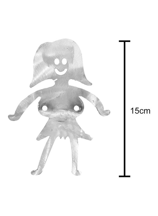Detachable Stainelss Steel Funny Gridiron Silver 15.00x0.30x5.00cm