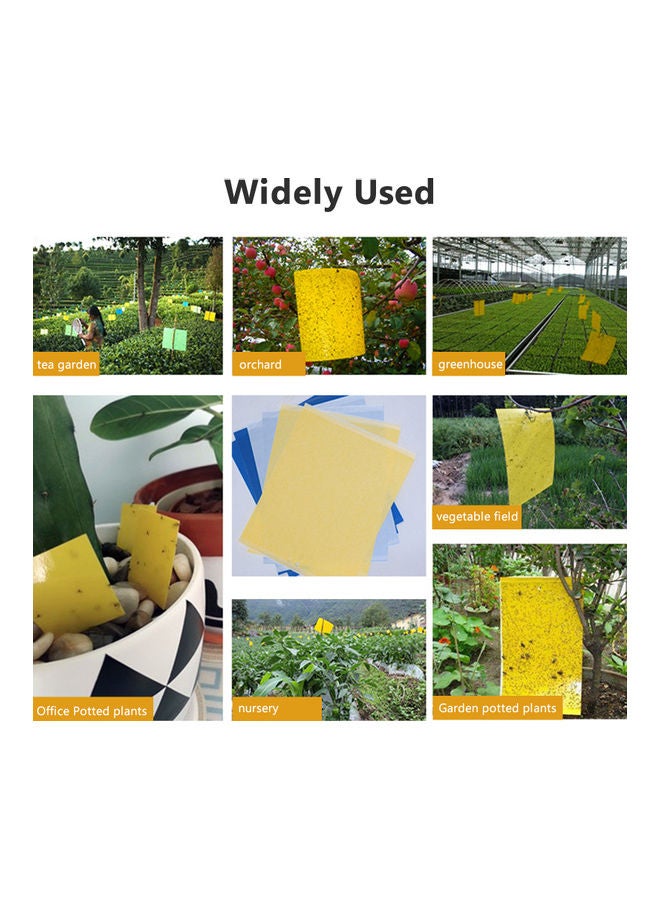 مجموعة مصائد لاصقة للفطريات والحشرات الطائرة التي يمكن أن تصيب النباتات مكونة من 20 قطعة أصفر 25.20x0.70x20.20سم - Image 3