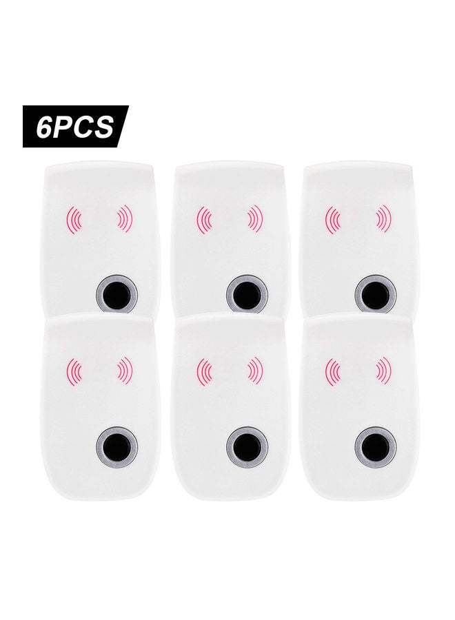 6-Piece High Quality Ultrasonic Electronic Pest Repellent White - Image 2