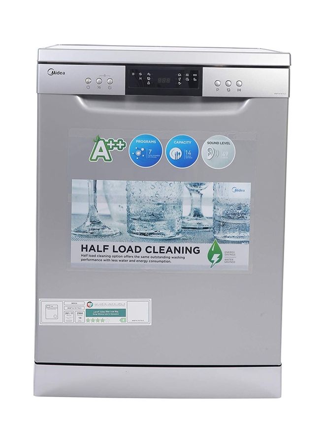 مديا غسالة أطباق سعة 14 لتراً 260.95 W WQP147617Q-S فضي  - Image 1