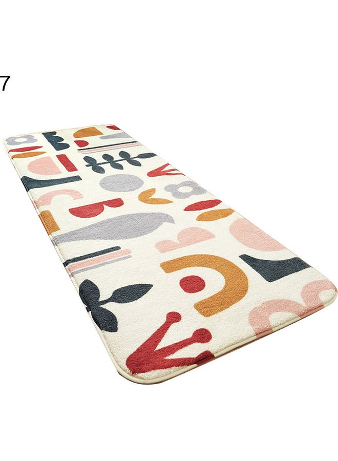 Leaf Letters Print Thick Soft Carpet Floor Mat Rug Multicolour 40x20x3cm