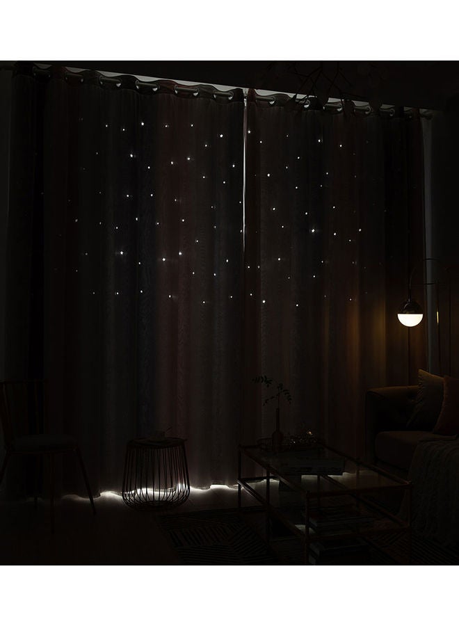 Double Layer Light Heat Insulation Bedroom Curtain Multicolour