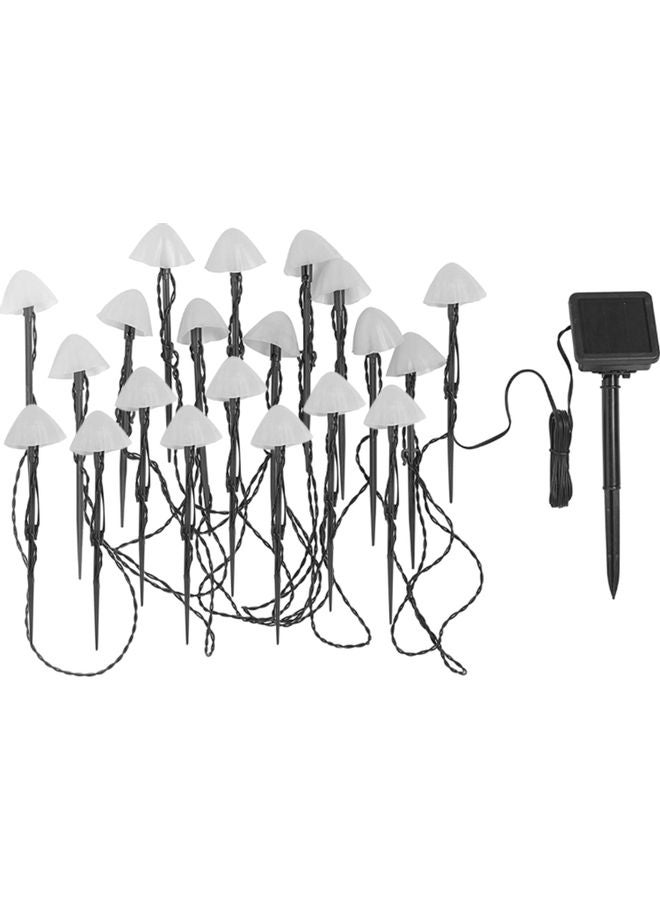 20-LED Solar Mushroom String Lights Warm White - Image 1