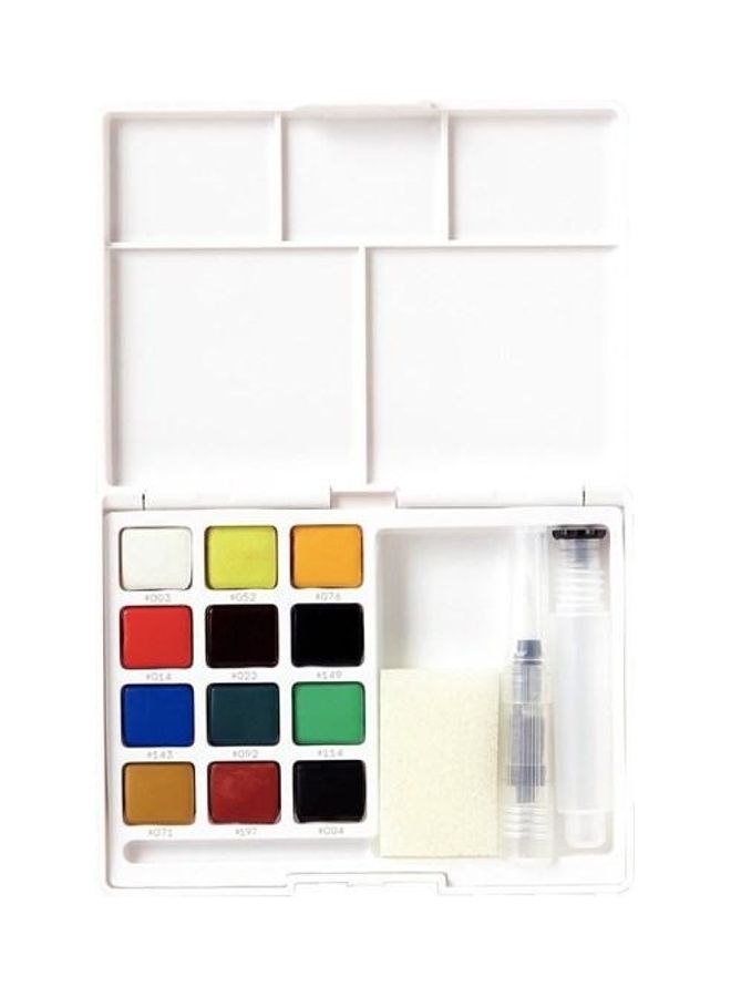 SAKURA Koi 12 Water Colors And Brush Pen Set Multicolour - Image 2