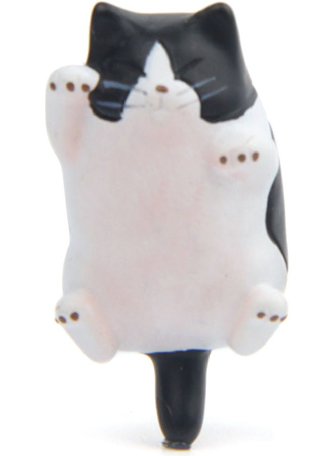 Cartoon Fat Cat Animal Refrigerator Magnetic Sticker Black/White