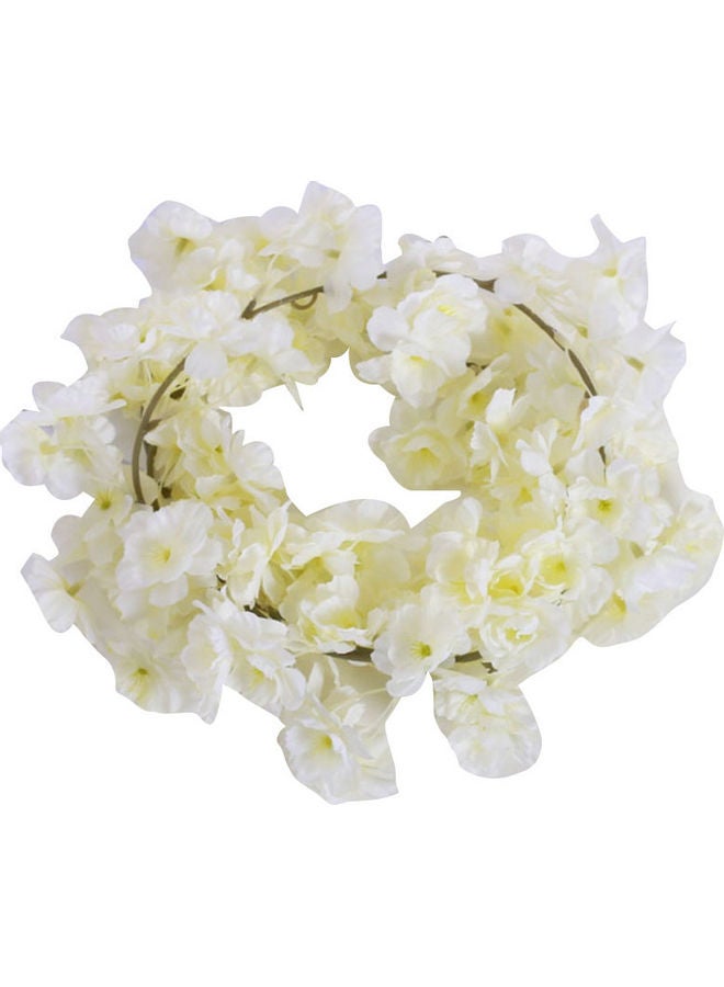 Cherry Blossoms Artificial Vine Hanging Pedant Arch Wall Home White