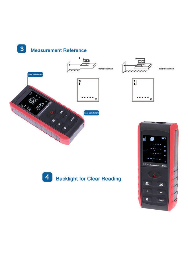 Generic - 60m Portable Handheld Digital Laser Distance Meter - Image 1