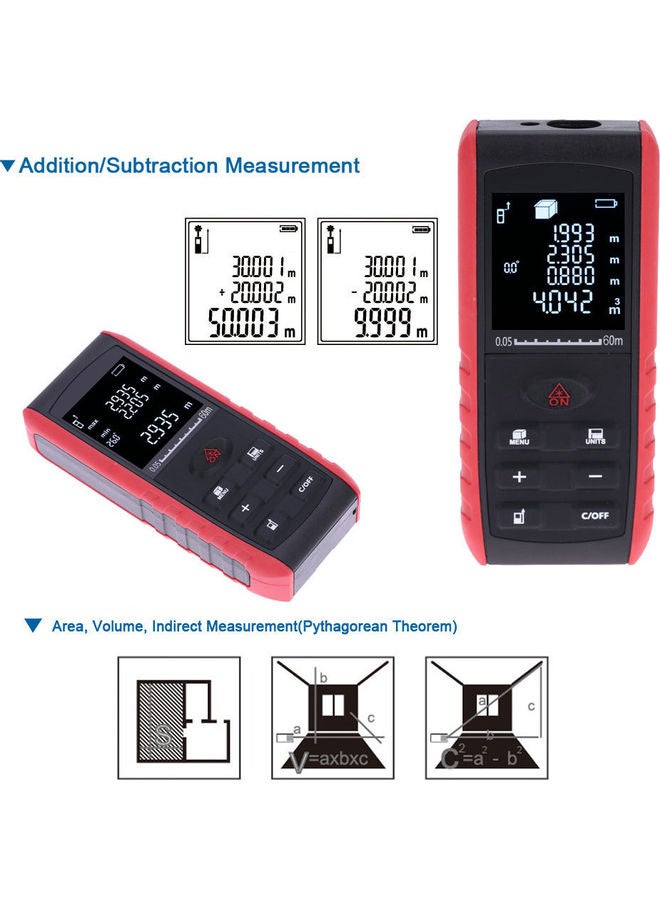 Generic - 60m Portable Handheld Digital Laser Distance Meter - Image 1
