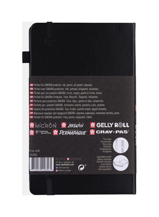 SAKURA A5 Sketch Note Book Black - Image 2