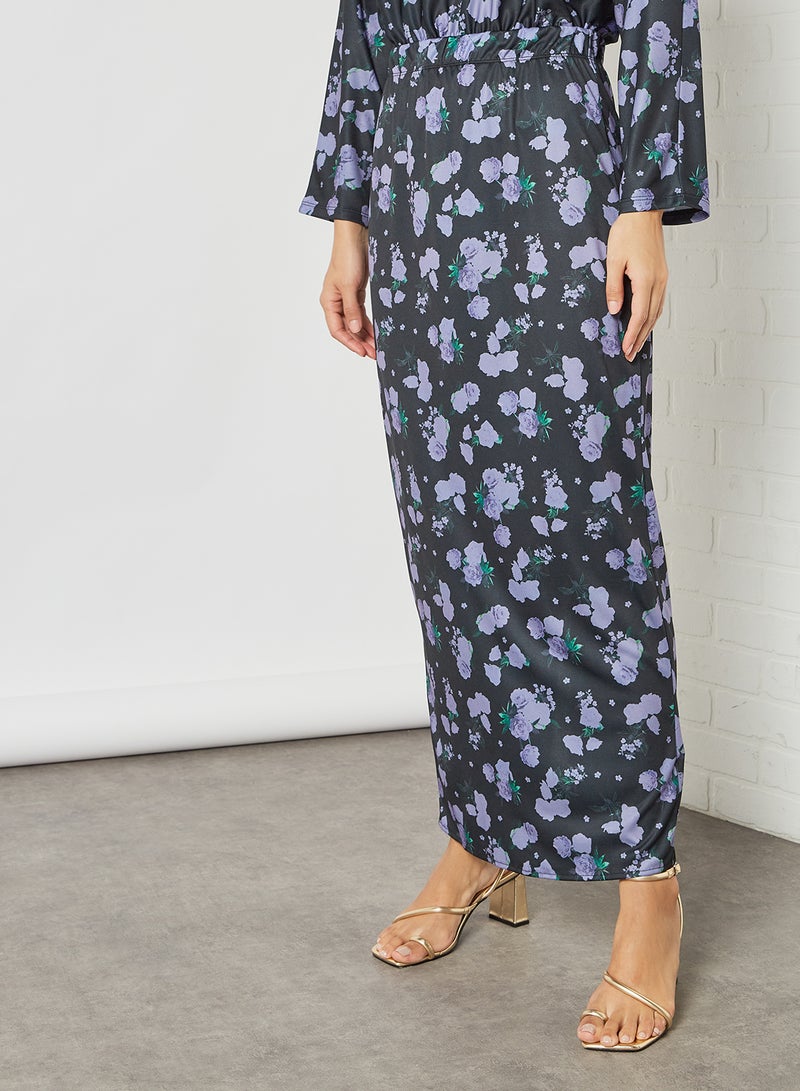 SIVVI for HANIYA Floral Print Co-ord Skirt Set Multicolour  - Image 4