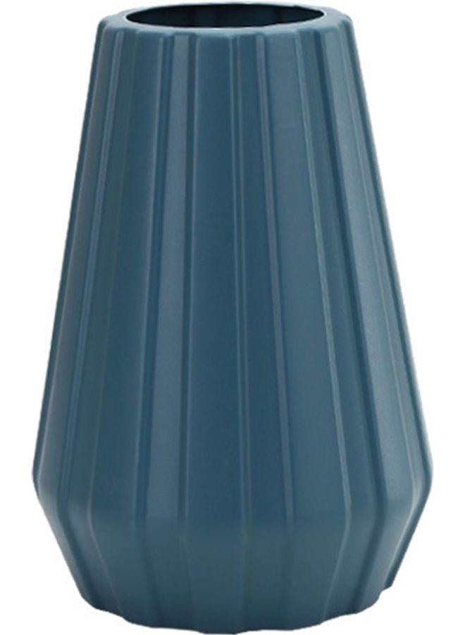Nordic Style Plastic Geometric Vase Dried Flower Pot Blue