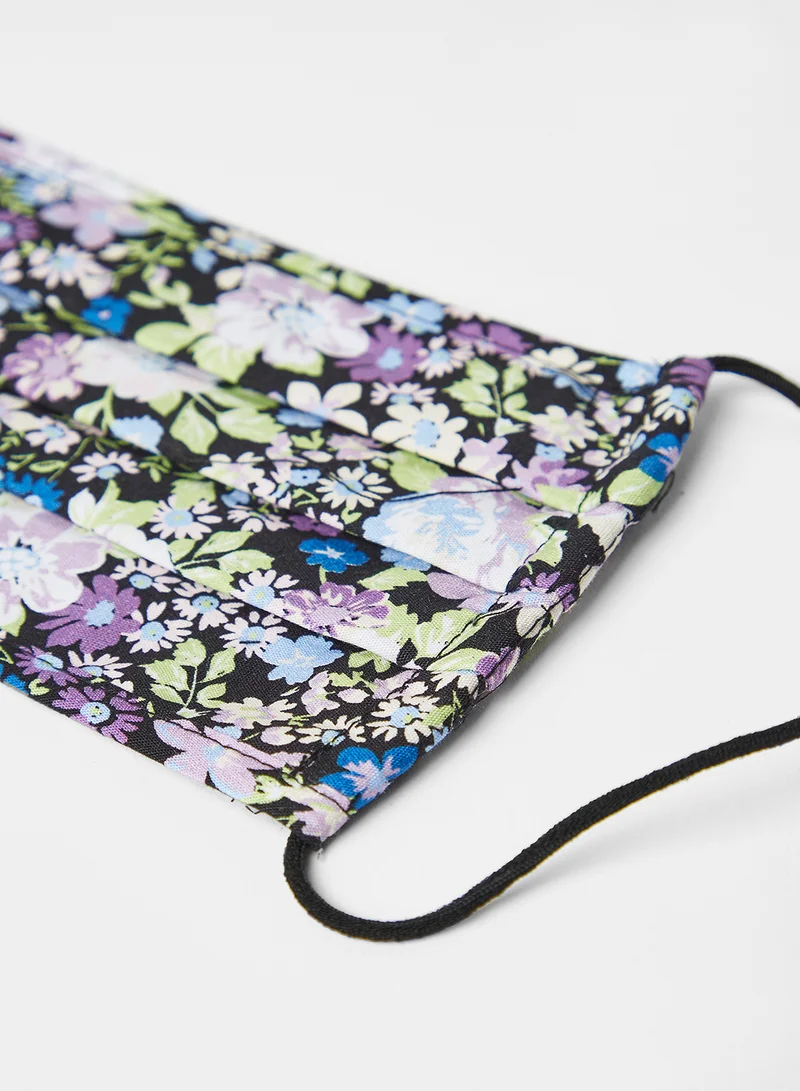 PIECES Floral Print Facemask (Pack of 2) Multicolour