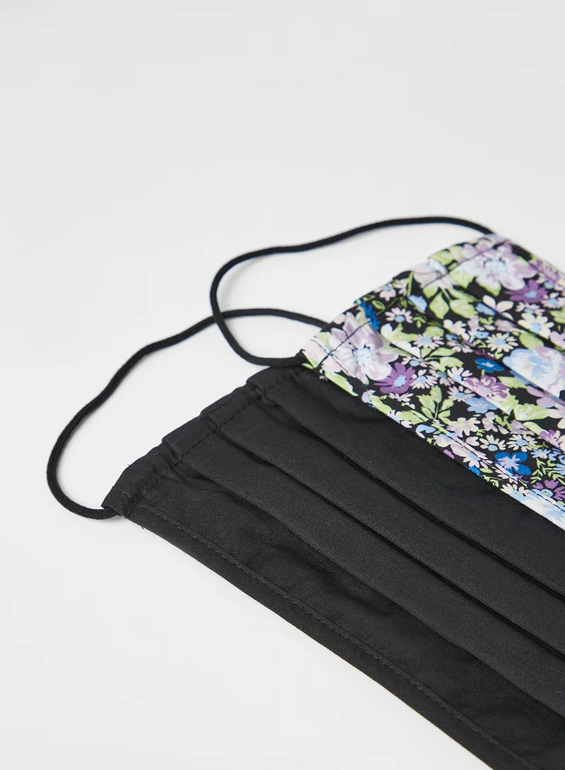PIECES Floral Print Facemask (Pack of 2) Multicolour