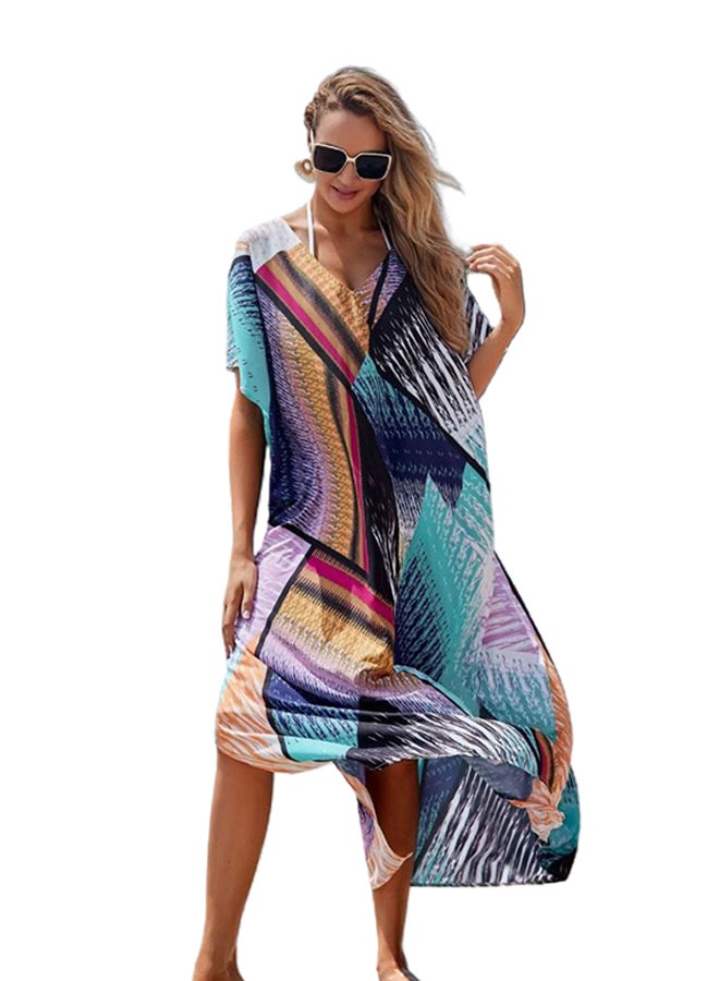 Fashionable Midi Dress Multicolour - Image 1