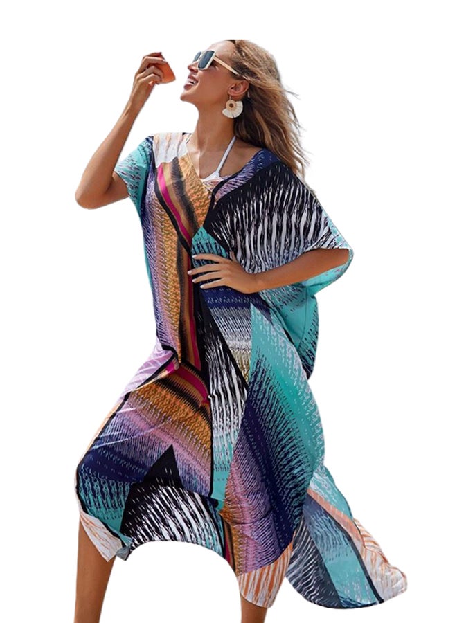 Fashionable Midi Dress Multicolour - Image 3