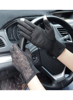 XiuWoo Pair Of Casual Lace Pattern Gloves Black  - Image 3