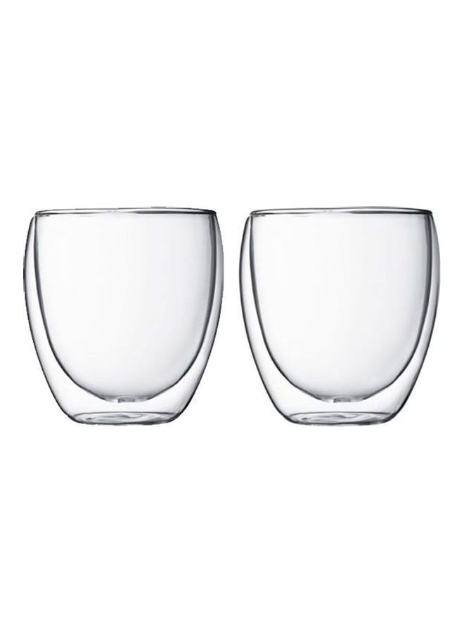 Lushh 2-Piece Glass Set Clear