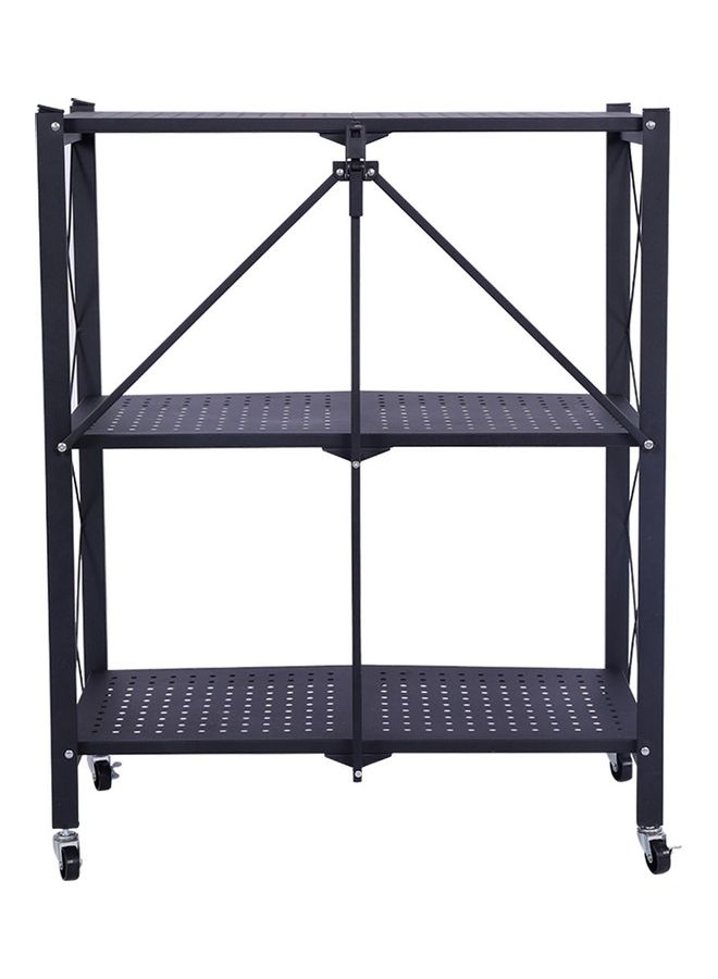رف مكون من طبقتين أسود 72x34x85سم  - Image 1