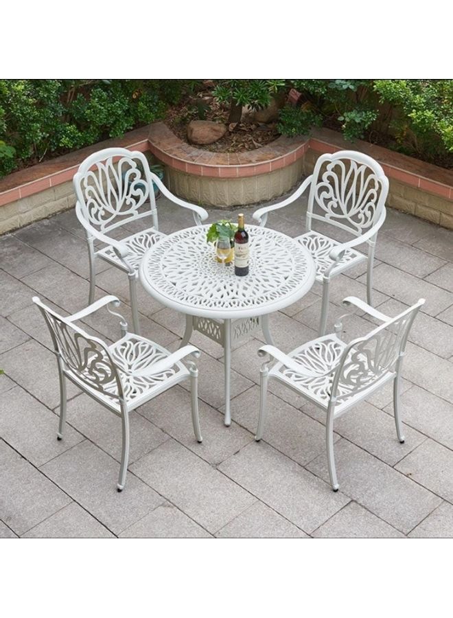 يولان Outdoor Garden Furniture Set White  - Image 1