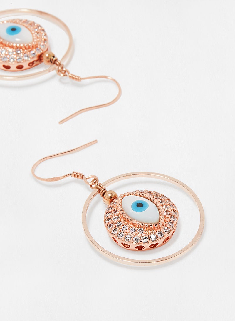 THE JEWELS JAR - Evil Eye Loop Earrings - Image 1